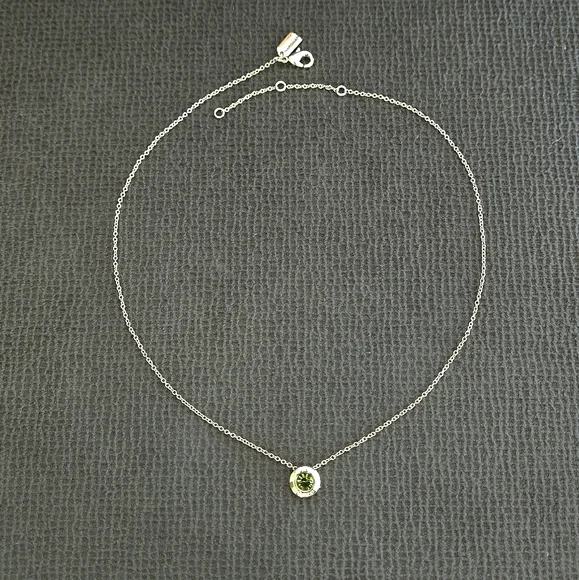 Coach Raised Gold💛 Slider Disc💿 Pendant Necklace - NIB - Picture 5 of 16